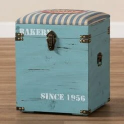 Caye Striped Finished Wood Storage Trunk Ottoman Light Blue - Baxton Studio -Ottomans Official Shop unnamed file 9727