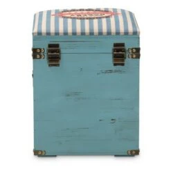 Caye Striped Finished Wood Storage Trunk Ottoman Light Blue - Baxton Studio -Ottomans Official Shop unnamed file 9731