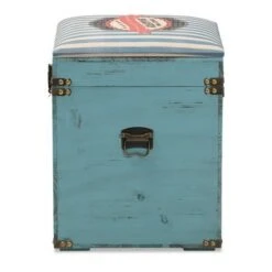 Caye Striped Finished Wood Storage Trunk Ottoman Light Blue - Baxton Studio -Ottomans Official Shop unnamed file 9732