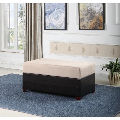 Shades Storage Ottoman with 5 Ottomans Brown - Ore International 3 Shades Storage Ottoman with 5 Ottomans Brown - Ore International