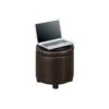 Round Accent Storage Ottoman Espresso - Breighton Home -Ottomans Official Shop unnamed file 9746