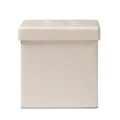 Palmer Fabric Upholstered Wood Storage Ottoman - Baxton Studio Dark Gray -Ottomans Official Shop unnamed file 9767