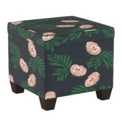 Pattern Fairland Square Storage Ottoman Indigo Floral - Threshold™