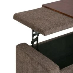 42" Crosby Lift Top Storage Ottoman Deep Umber Brown Fabric - WyndenHall -Ottomans Official Shop unnamed file 9844