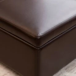 Carter Bonded Leather Storage Ottoman Brown - Abbyson Living -Ottomans Official Shop unnamed file 9857