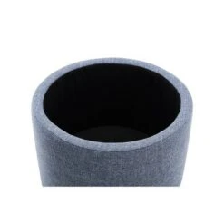 Round Storage Ottoman with Lift Off Lid - WOVENBYRD Dark Brown Faux Leather -Ottomans Official Shop unnamed file 9902