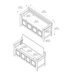 Laredo Storage Bench White - Linon -Ottomans Official Shop unnamed file 991