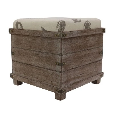 Decor Therapy Hadley Weathered Storage Ottoman - Décor Therapy Barnwood 3 Decor Therapy Hadley Weathered Storage Ottoman - Décor Therapy Barnwood