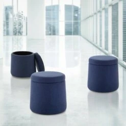 Rocking Stool Wobble Storage Ottoman - Seville Classics Midnight Blue -Ottomans Official Shop unnamed file 9961