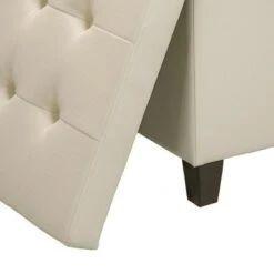 Square Button Tufted Storage Ottoman with Lift Off Lid - WOVENBYRD Pink Velvet -Ottomans Official Shop unnamed file 9973