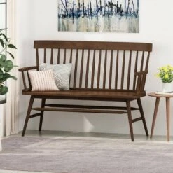 Maharis Farmhouse Bench - Christopher Knight Home Walnut