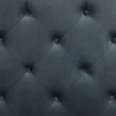 Abbot Square Tufted Ottoman with Storage and Casters - Serta Cobalt Blue 6 Abbot Square Tufted Ottoman with Storage and Casters - Serta Cobalt Blue – Image 4