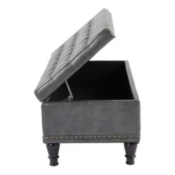 Caldwell Storage Ottoman Gray - OSP Home Furnishings -Ottomans Official Shop unnamed file 9997